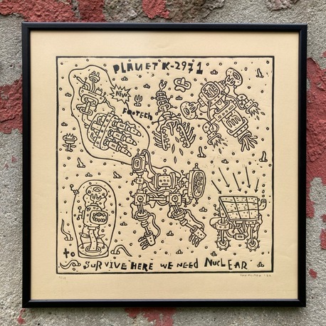 Planet K-2971, Linocut Print, Edition of 11
