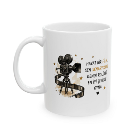 KAFA BASKI Film Temalı Porselen Kupa Bardak – Motivasyon ve Sinema Tasarımı
