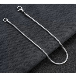 Paslanmaz Çelik İtalyan Yılan Zincir Unisex Bileklik