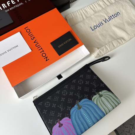 LV Clutch Çanta Premium Desenli (FULL SET)