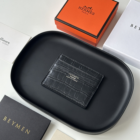 HERMES Kartlık %100 HAKİKİ DERİ (Siyah)