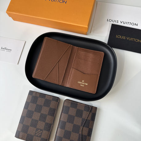 LV Pocket Cüzdan %100 HAKİKİ DERİ (Taba)