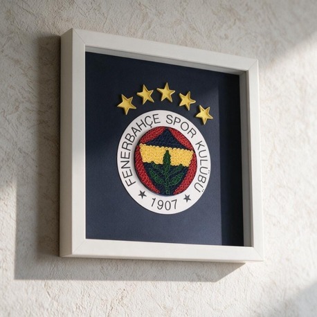 Fenerbahçe Taraftarına Özel Quilling Tablo Şık Duvar Dekoru