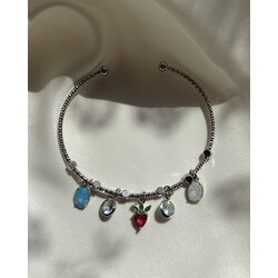 Mini çilek charm bileklik