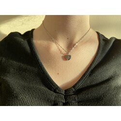 Minimal kalp çelik kolye
