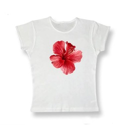 Red Flower - Baby Tee