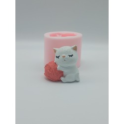 Yumaklı Kedi Silikon Kalıp - K6848