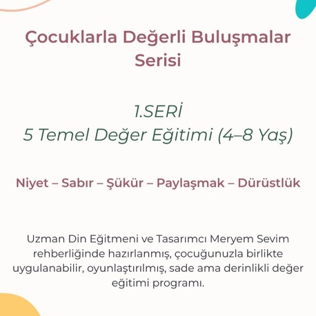 Değerler Eğitimi Veli Rehberi - 1