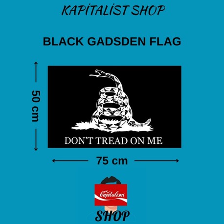 BLACK GADSDEN FLAG