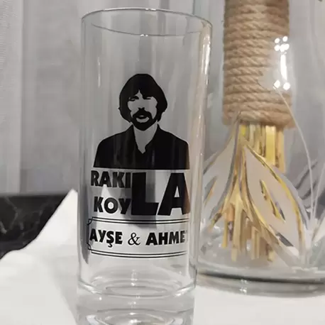 Rakı Bardağı Kişiye Özel Yada Firmaya Özel Baskı