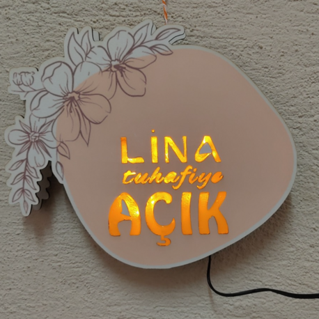 FİRMAYA ÖZEL IŞIKLI AÇIK YAZISI
