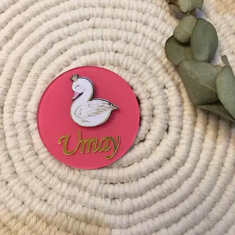 Magnet Kuğu Figürlü Pleksi 6 cm 10 adet