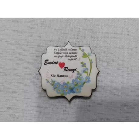 6 Cm Damla Köşe Magnet Söz Nişan Nikah Düğün 25 Adet