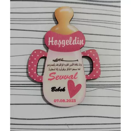 8 CM Biberon Hoşgeldin Magnet 25 Adet