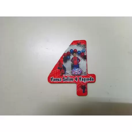 4 Yaş Ahşap Örümcek Dtf baskılı Mdf Magnet – Kişiye Özel Doğumı 6x7 Cm Foto 10 Adet