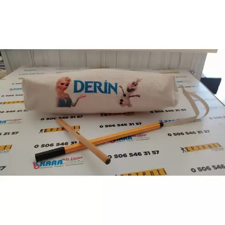 Çocuklara Özel Körüklü Sublimasyon Keten Kalemlik 12x25