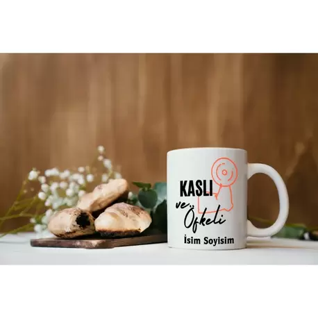 Baskılı Kupa Kaslı ve Öfkeli Kupa Bardak İsimli