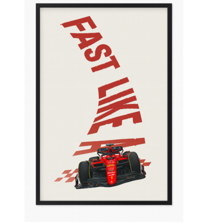 Hız ve Tasarım Bir Arada – F1 Minimal Poster