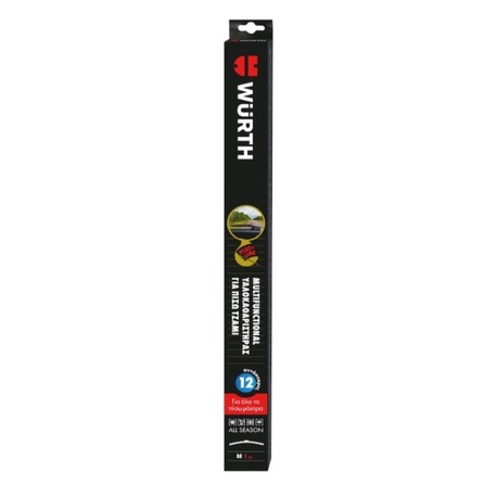 WÜRTH 12 ADAPTÖRLÜ DÖRT MEVSİM ARKA CAM SİLECEĞİ 300 MM