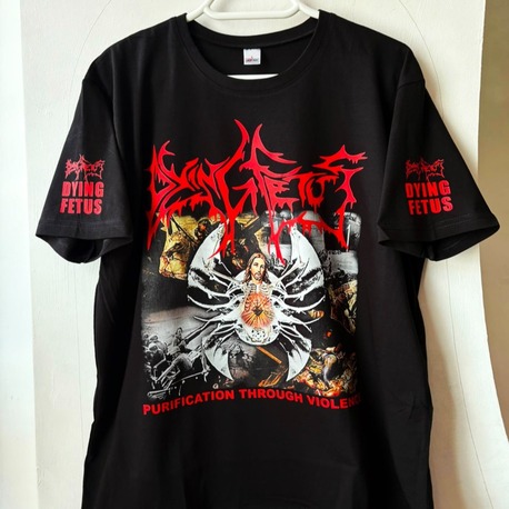 Dying Fetus - Purification Through Violence - Tshirt (Arka, kol baskı ops.) (Brutal Death, Grind)