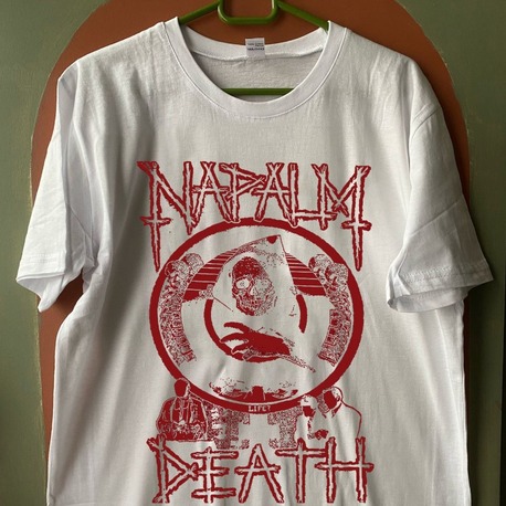 Napalm Death - Life? - BeyazTshirt (Arka baskı opsiyonel) (Death Metal, Grindcore)