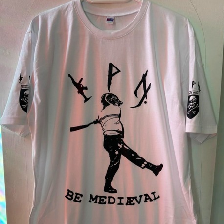 Peste Noire - Be Medieval - Beyaz Tshirt (Arka, Kol baskı opsiyonel) (Black Metal)
