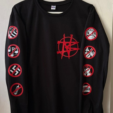 Nailbomb - 100 Reasons to Hate - Uzun Kollu Tshirt (Arka baskı opsiyonel)