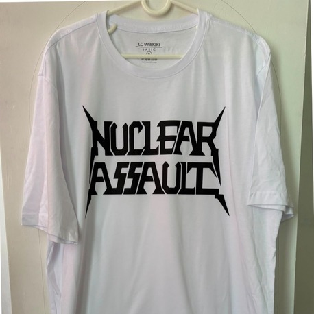 Nuclear Assault - Logo - Beyaz Tshirt (Thrash Metal)