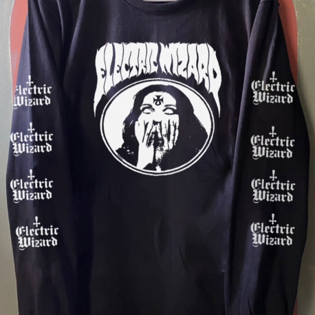 Electric Wizard - Logo- Uzun kollu t-shirt / Ön ve kol baskılı  (doom metal, black sabbath)