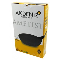 Akdeniz Bakalit Kulplu Döküm Tava 26cm Siyah