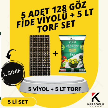 5 ADET 128 GÖZ FİDE VİYOLÜ + 5 LİTRE İTHAL TORF