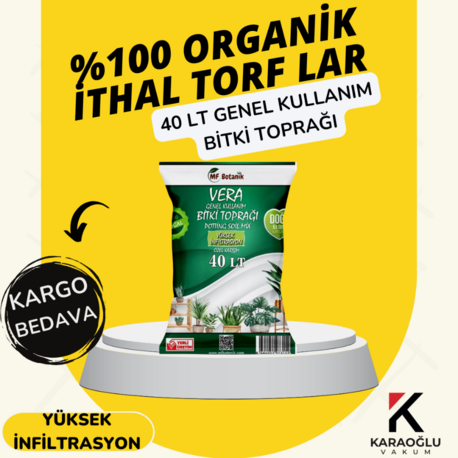 VERA %100 ORGANİK İTHAL GENEL BİTKİ TORF' U (80 LİTRE)