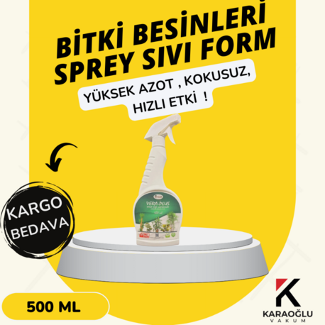 Vera-Plus Daha Yeşil Yapraklar İçin Özel Sprey Sıvı Bitki Besini 500 ML 