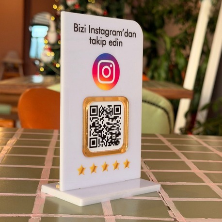 Whatsapp Özel Sipariş 5 adet Instagram Takip QR Stant ve 2 adet Ödeme Stantı