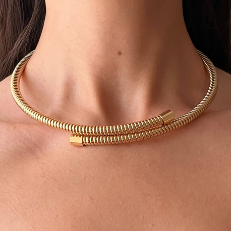 Gold Esnek Choker Kolye 
