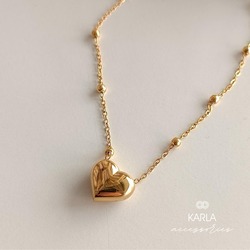 KALPLİ KOLYE - GOLD - ÇELİK - 45 CM