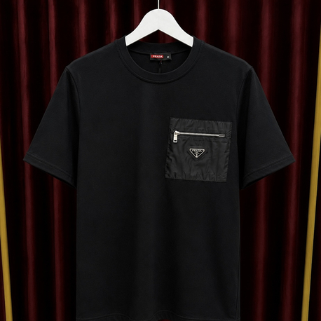Prada Fermuar Cepli Premium Tshirt Siyah