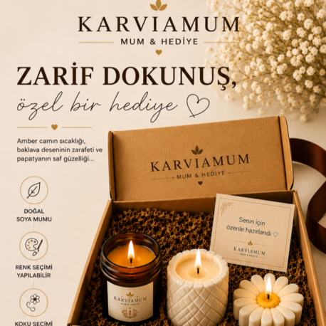 Karvia Amber,Baklava,Papatya Set 3lü