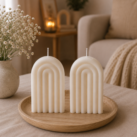 Karvia Premium Mum Seti | Gökkuşağı SET  | Kokulu Hediye Kutusu