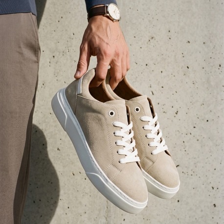 Krem Süet Görünümlü Sneaker