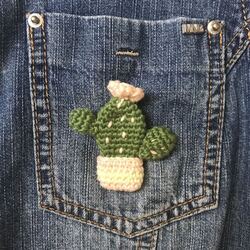Amigurumi Kaktüs Broş