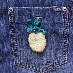 Amigurumi Ananas Broş
