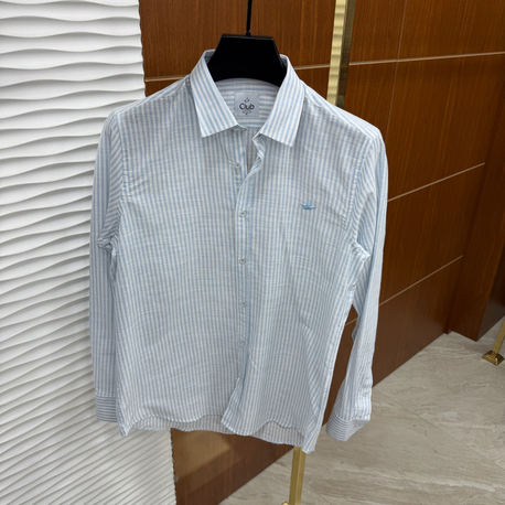 Beymen Club Bebek Mavisi/Beyaz İthal Gömlek