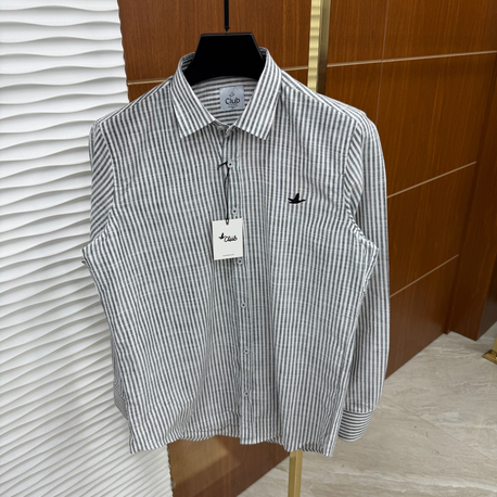 Beymen Club Gri/Beyaz İthal Gömlek