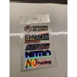 Kelebek camı hologramlı sticker seti 
