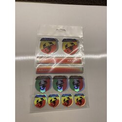 Kelebek camı hologramlı sticker seti Abarth