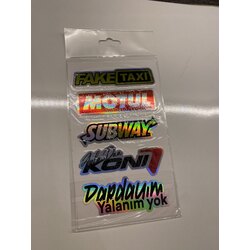 Kelebek camı hologramlı sticker seti 