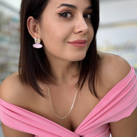 Markiz pembe küpe 