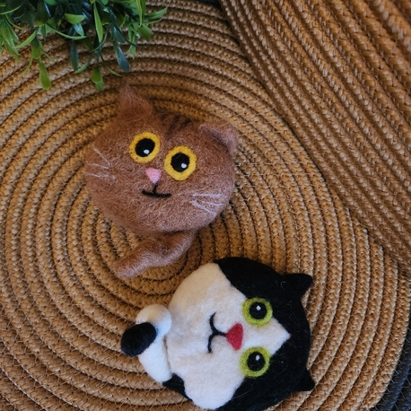 kedi yüzüklük - kahve