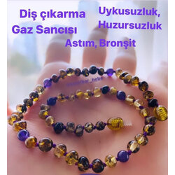 Sertifikalı orijinal kehribar anne bebek set